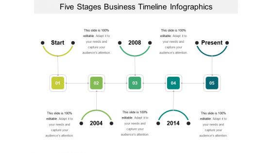 Five Stages Business Timeline Infographics Ppt PowerPoint Presentation File Slide Portrait PDF