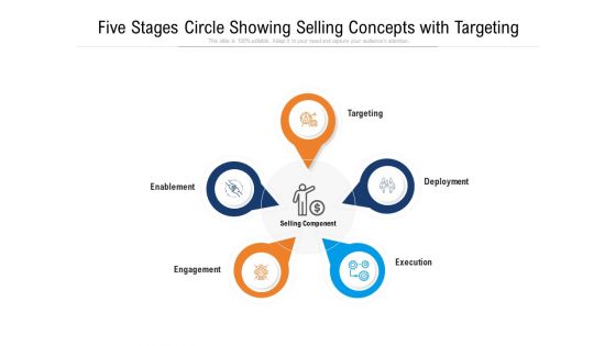 Five Stages Circle Showing Selling Concepts With Targeting Ppt PowerPoint Presentation Gallery Visual Aids PDF Five Stages Circle Showing Selling Concepts With Targeting Ppt PowerPoint Presentation Gallery Visual Aids PDF