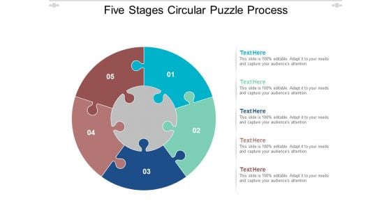 Five Stages Circular Puzzle Process Ppt PowerPoint Presentation Show Designs Download