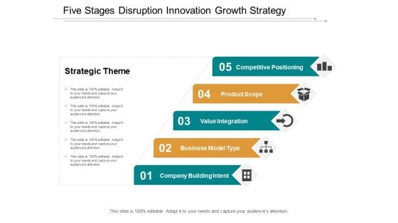 Five Stages Disruption Innovation Growth Strategy Ppt Powerpoint Presentation Layouts Objects