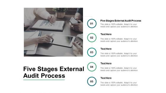 Five Stages External Audit Process Ppt PowerPoint Presentation Professional Infographic Template Cpb