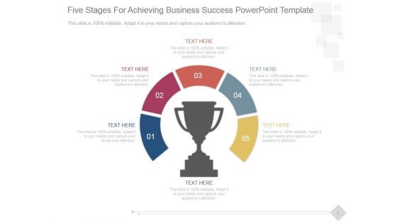 Five Stages For Achieving Business Success Ppt PowerPoint Presentation Pictures
