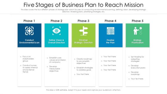 Five Stages Of Business Plan To Reach Mission Ppt Ideas Slideshow PDF Five Stages Of Business Plan To Reach Mission Ppt Ideas Slideshow PDF