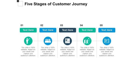 Five Stages Of Customer Journey Ppt PowerPoint Presentation Ideas Professional PDF