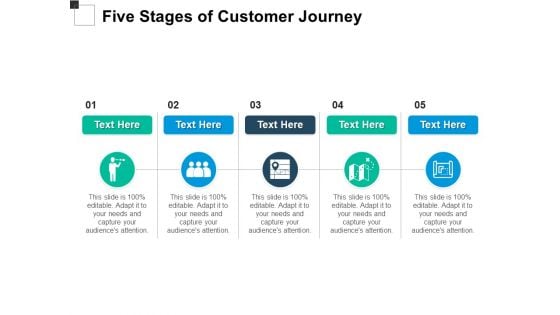 Five Stages Of Customer Journey Ppt PowerPoint Presentation Ideas Professional PDF