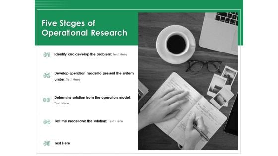 Five Stages Of Operational Research Ppt PowerPoint Presentation Summary Portrait PDF