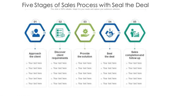 Five Stages Of Sales Process With Seal The Deal Ppt PowerPoint Presentation Gallery Background Designs PDF Five Stages Of Sales Process With Seal The Deal Ppt PowerPoint Presentation Gallery Background Designs PDF