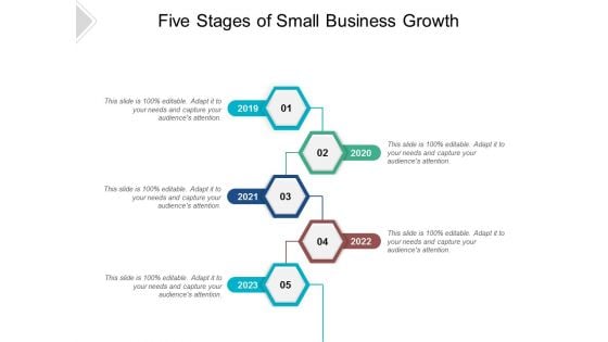 Five Stages Of Small Business Growth Ppt PowerPoint Presentation File Slideshow