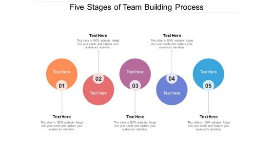 Five Stages Of Team Building Process Ppt PowerPoint Presentation Gallery Guidelines PDF