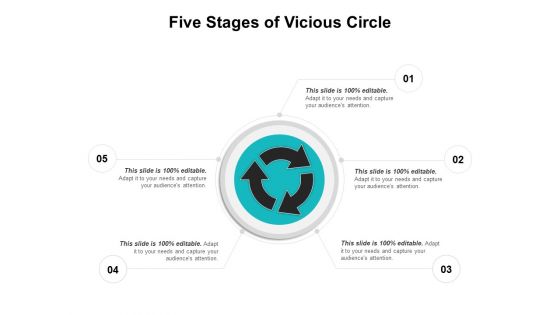 Five Stages Of Vicious Circle Ppt PowerPoint Presentation Gallery Guide PDF