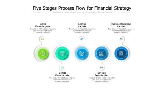 Five Stages Process Flow For Financial Strategy Ppt PowerPoint Presentation Gallery Designs Download PDF