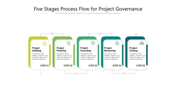 Five Stages Process Flow For Project Governance Ppt PowerPoint Presentation Gallery Outfit PDF Five Stages Process Flow For Project Governance Ppt PowerPoint Presentation Gallery Outfit PDF
