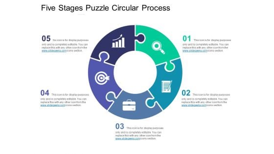 Five Stages Puzzle Circular Process Ppt PowerPoint Presentation Professional Design Ideas