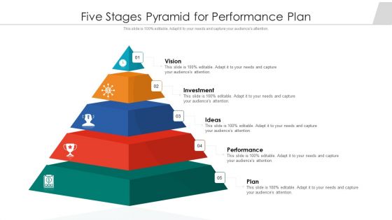 Five Stages Pyramid For Performance Plan Ppt PowerPoint Presentation Gallery Visuals PDF