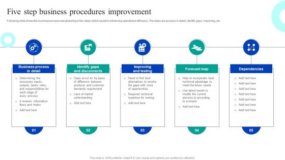 Five Step Business Procedures Improvement Topics PDF Five Step Business Procedures Improvement Topics PDF