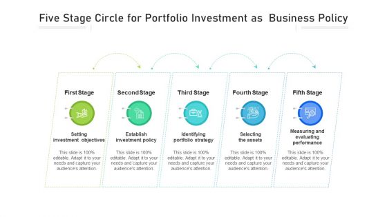 Five Step Circle For Portfolio Investment As Business Policy Ppt PowerPoint Presentation File Example PDF Five Step Circle For Portfolio Investment As Business Policy Ppt PowerPoint Presentation File Example PDF