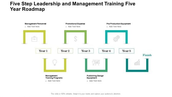 Five Step Leadership And Management Training Five Year Roadmap Ideas