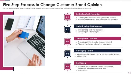 five step process to change customer brand opinion themes pdf