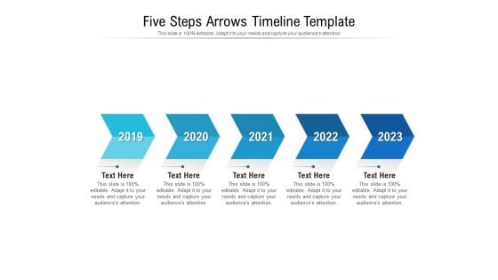 Five Steps Arrows Timeline Template Ppt PowerPoint Presentation Ideas Layout Ideas