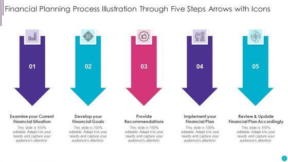 Five Steps Arrows With Icons Ppt PowerPoint Presentation Complete Deck With Slides