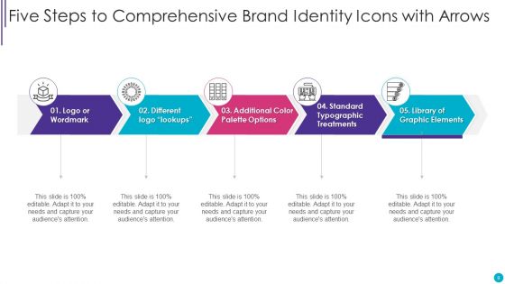 Five Steps Arrows With Icons Ppt PowerPoint Presentation Complete Deck With Slides