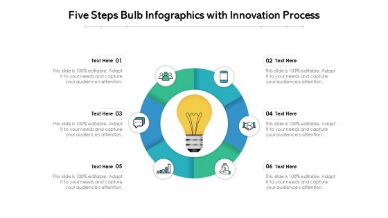 Five Steps Bulb Infographics With Innovation Process Ppt PowerPoint Presentation File Deck PDF Five Steps Bulb Infographics With Innovation Process Ppt PowerPoint Presentation File Deck PDF
