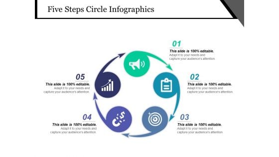 Five Steps Circle Infographics Ppt PowerPoint Presentation Slides Infographic Template
