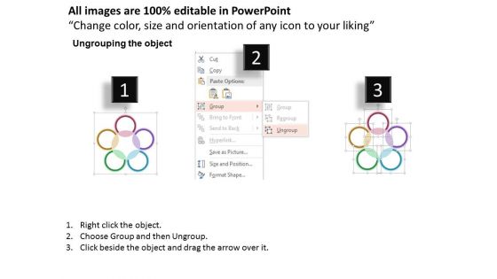 Five Steps Circular Infographic Illustration Powerpoint Template