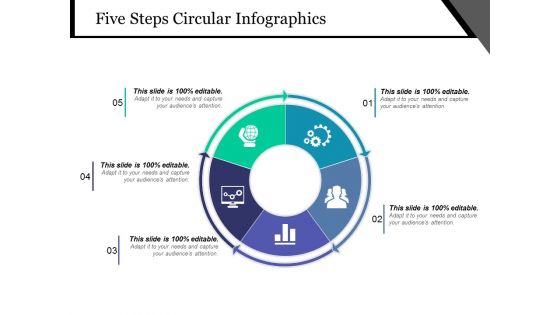 Five Steps Circular Infographics Ppt PowerPoint Presentation Infographics Layouts