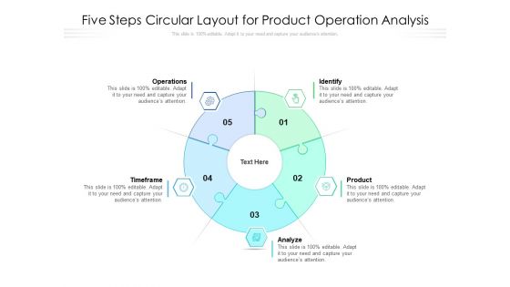 Five Steps Circular Layout For Product Operation Analysis Ppt PowerPoint Presentation File Examples PDF