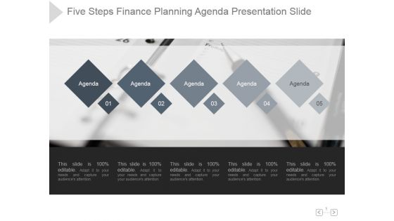 Five Steps Finance Planning Agenda Ppt PowerPoint Presentation Good