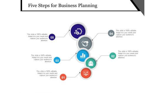 Five Steps For Business Planning Ppt PowerPoint Presentation Show Slide Download