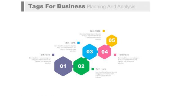 Five Steps For Business Process And Analysis Powerpoint Slides