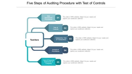 Five Steps Of Auditing Procedure With Test Of Controls Ppt PowerPoint Presentation Gallery Pictures