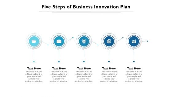 Five Steps Of Business Innovation Plan Ppt PowerPoint Presentation File Mockup PDF