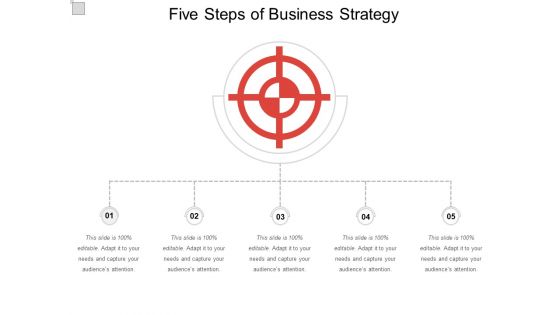 Five Steps Of Business Strategy Ppt PowerPoint Presentation Model Example Topics PDF