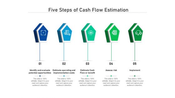 Five Steps Of Cash Flow Estimation Ppt PowerPoint Presentation File Graphics Pictures PDF