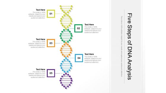 Five Steps Of DNA Analysis Ppt PowerPoint Presentation Styles Graphic Images PDF