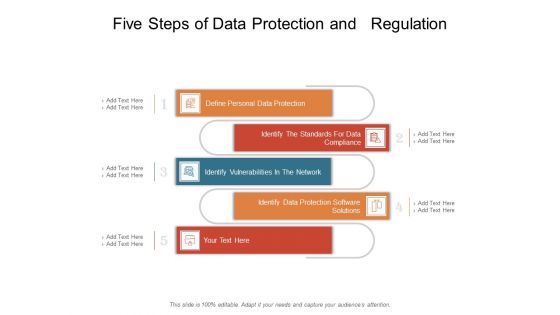 Five Steps Of Data Protection And Regulation Ppt PowerPoint Presentation File Tips PDF