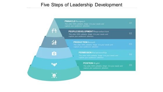 Five Steps Of Leadership Development Ppt PowerPoint Presentation Portfolio Background Designs