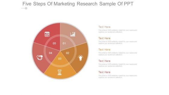 Five Steps Of Marketing Research Sample Of Ppt