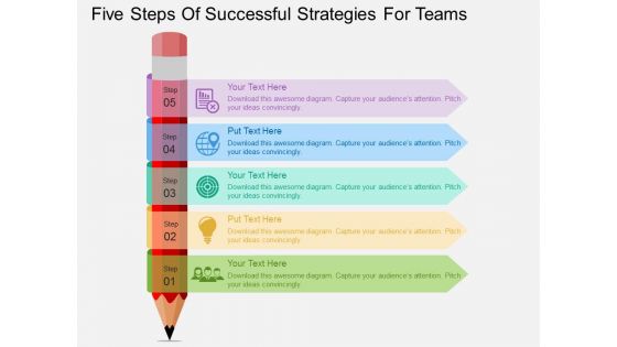 Five Steps Of Successful Strategies For Teams Powerpoint Templates Five Steps Of Successful Strategies For Teams Powerpoint Templates