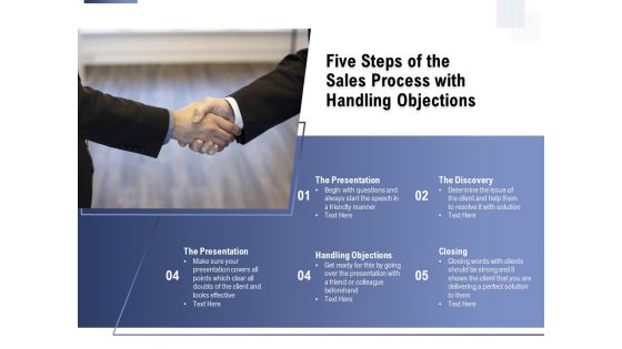 Five Steps Of The Sales Process With Handling Objections Ppt PowerPoint Presentation Ideas Deck