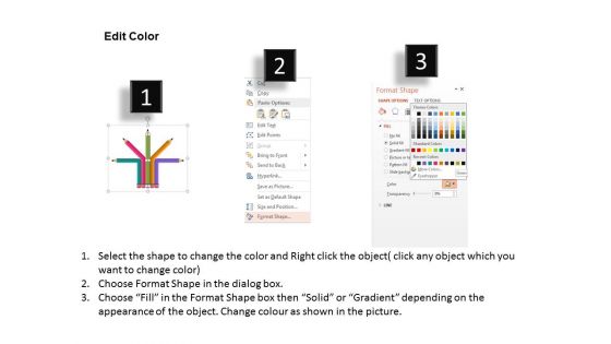 Five Steps Pencil Diagram With Icons Powerpoint Template