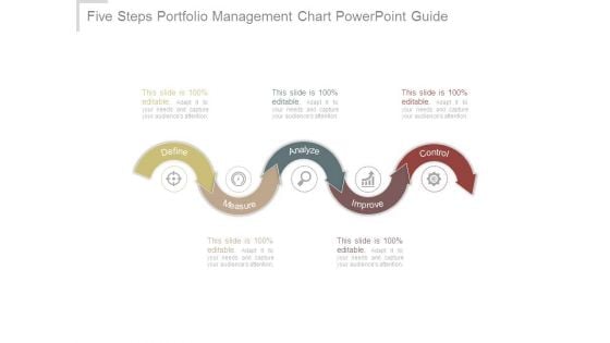 Five Steps Portfolio Management Chart Powerpoint Guide