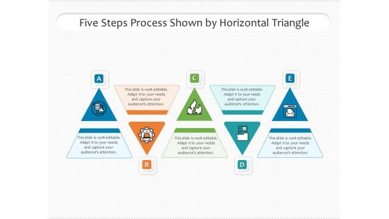 Five Steps Process Shown By Horizontal Triangles Ppt PowerPoint Presentation File Example File PDF