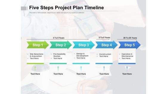 Five Steps Project Plan Timeline Ppt PowerPoint Presentation Show Rules