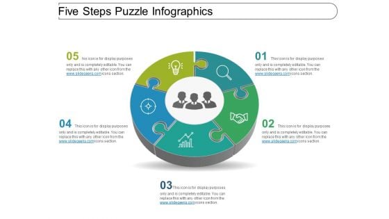 Five Steps Puzzle Infographics Ppt PowerPoint Presentation Summary Background Images