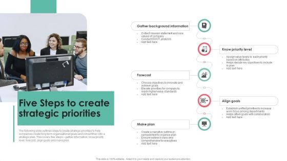 Five Steps To Create Strategic Priorities Formats PDF