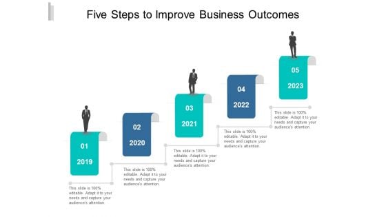 Five Steps To Improve Business Outcomes Ppt Powerpoint Presentation File Background Designs